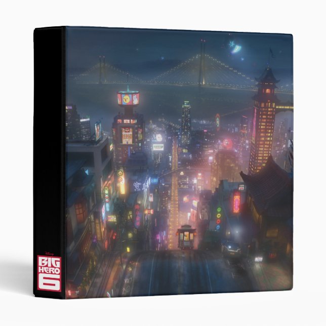 Classeur Big Hero 6 Night Sky (Devant/Côté)