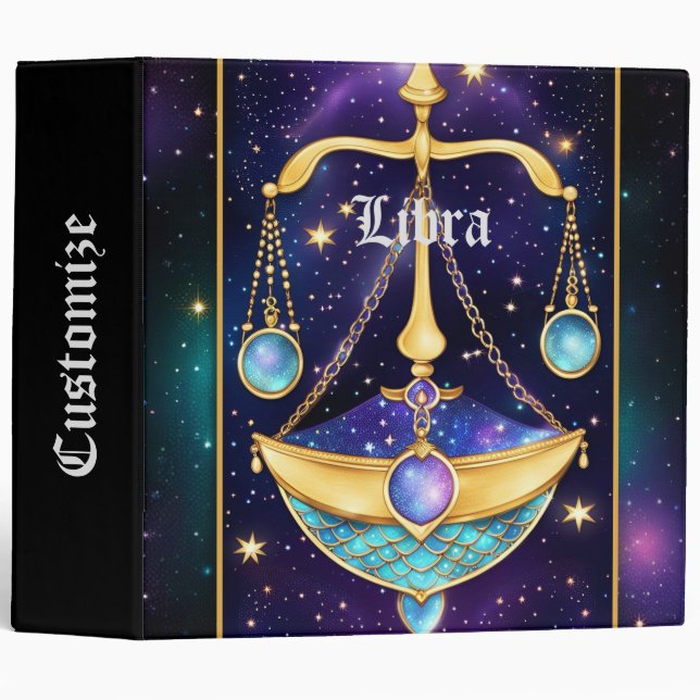 Classeur Bijoux Galaxy Zodiac Libra (Devant/Côté)