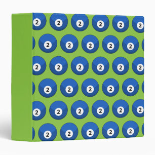 Classeur Billard bleu numéro deux Motif
