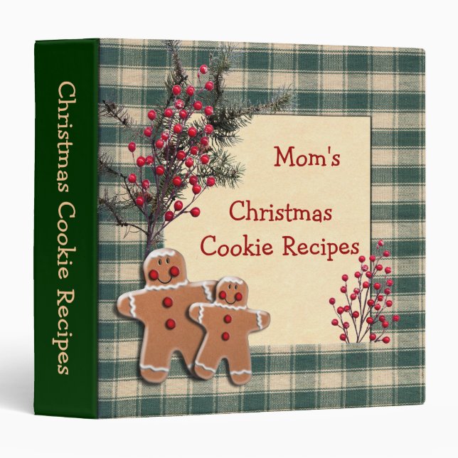 Classeur Biscuits en pain d'épice vert (Devant/Côté)