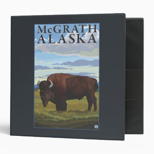 Classeur Bison Scene - McGrath, Alaska
