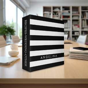 Classeur Black and White Striped