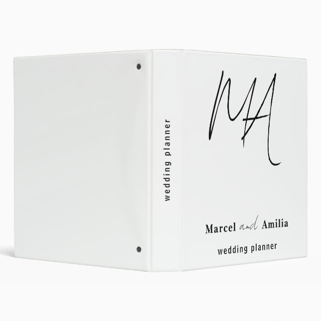 Classeur Black And White Wedding Gifts  3 Ring Binder (Arrière-plan)
