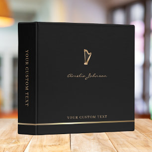 Classeur Black Concert Music Ensemble Harp Élégant et éléga