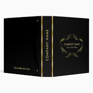 Classeur Black Floral Fissures Gold Frame