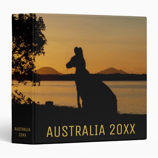 Classeur Black & Gold Australie Kangaroo Vacances photo (Devant/Côté)