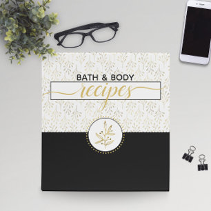 Classeur Black & Gold 🧼 Recettes de bain et de corps artis