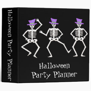 Classeur Black Halloween Dancing Skeletons Planificateur de