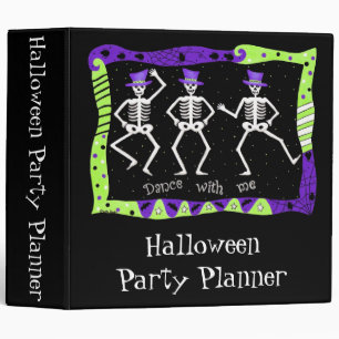 Classeur Black Halloween Dancing Skeletons Planificateur de