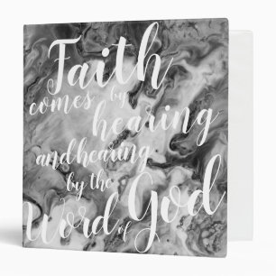 Classeur Black & Marbre blanc Faith Bible Citation Art