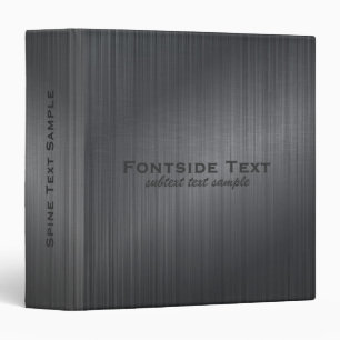Classeur Black métallc design brushed aluminum look