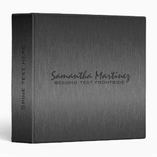 Classeur Black métallc design brushed aluminum look