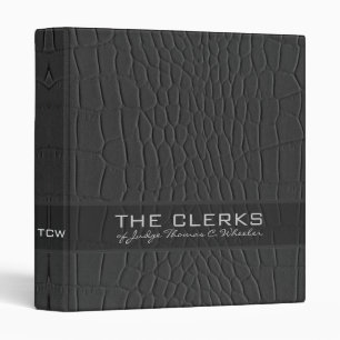 Classeur Black Natural Faux Leather Print