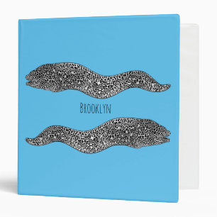 Classeur Black spotted moray eel cartoon