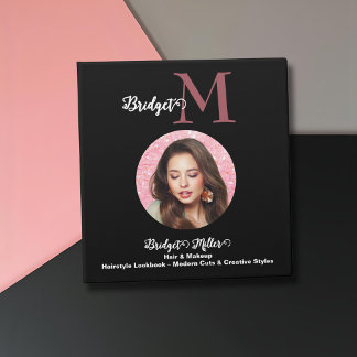 Classeur black white Monogram photo Hairstyle Lookbook