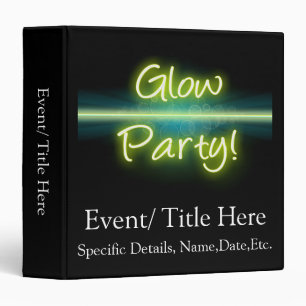 Classeur Blacklight jaune/vert de partie de lueur,