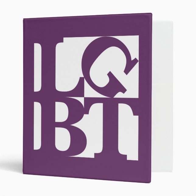 Classeur blanc d'Avery de bruit de LGBT (Devant/intérieur)