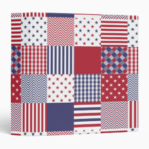 Classeur Blanc de patchwork americana des Etats-Unis et