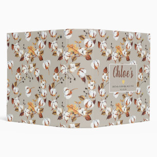 Classeur Blanc Floral automne Feuilles Fête des mariées Cla