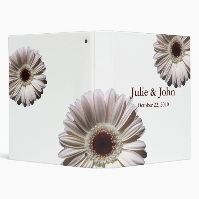 Classeur Blanc Gerbera Daisies / Mariage (Arrière-plan)