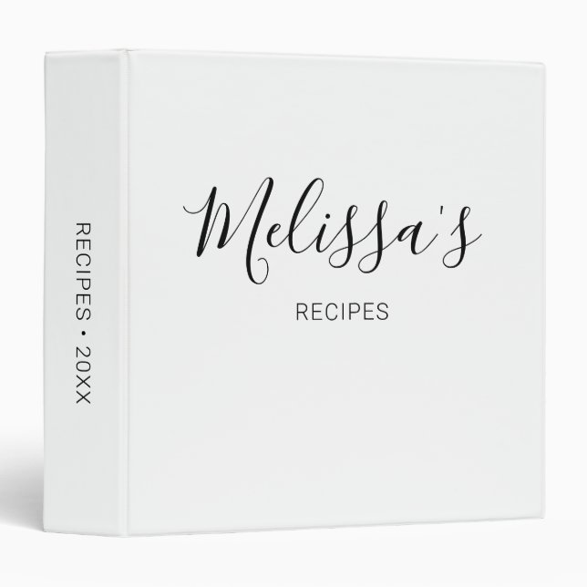 Classeur Blanc moderne minimaliste (Devant/Côté)