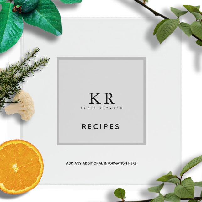Classeur blanc moderne pour les recettes (sujet pe (Créateur téléchargé)