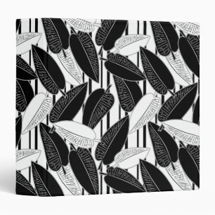 Classeur Blanc noir, abstrait, feuille