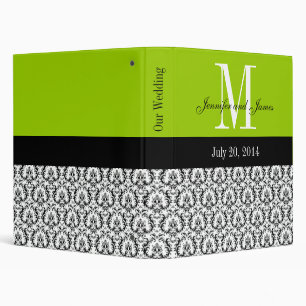 Classeur blanc noir vert de planificateur de
