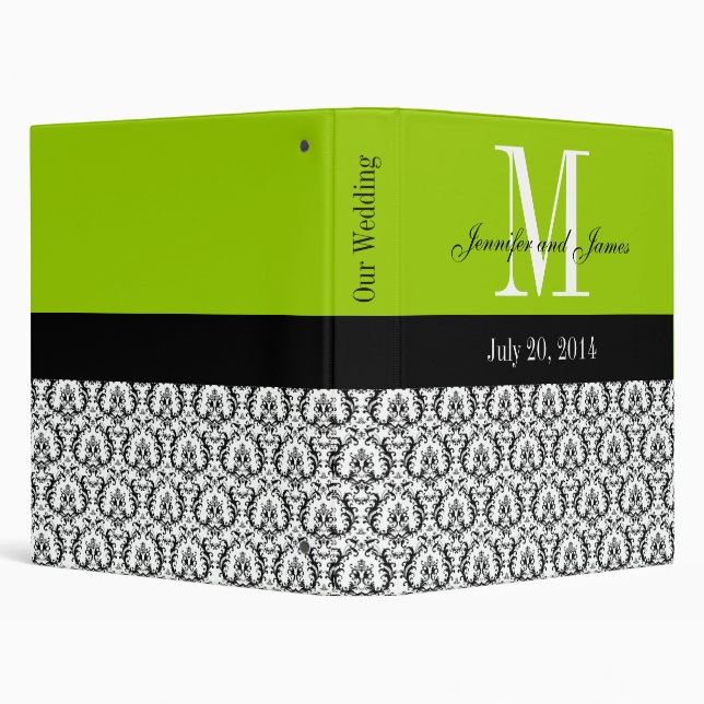 Classeur blanc noir vert de planificateur de (Arrière-plan)