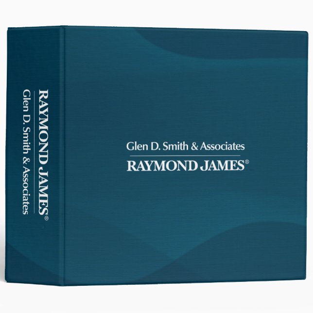 Classeur Bleu abstrait vagues arrière - plan RAYMOND JAMES  (Devant/Côté)