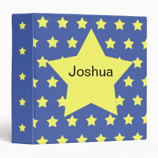 Classeur - Bleu avec étoiles jaunes