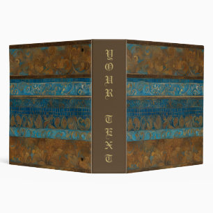 Classeur Bleu Bronze et Grunge d'or