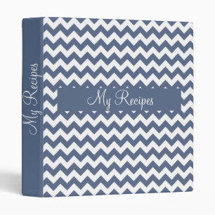 Classeur Bleu Chevron de denim