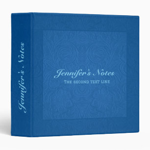 Classeur Bleu clair Design Floral Couleur en daim