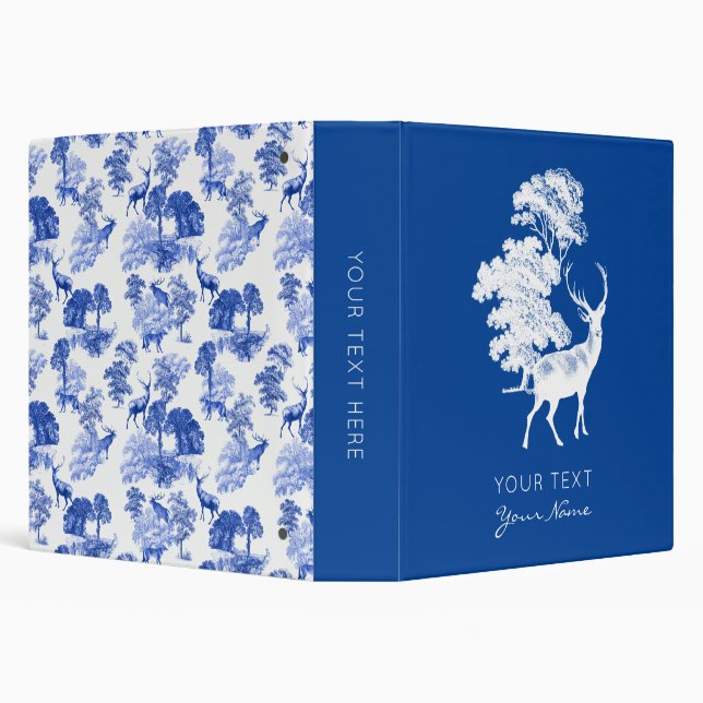 Classeur Bleu Classique Pays Toile Deer (Arrière-plan)