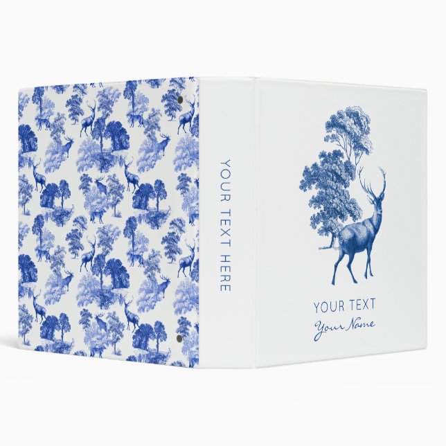 Classeur Bleu Classique Pays Toile Deer 3 Anneau B (Arrière-plan)