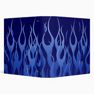 Classeur Bleu de cool sur le bleu emballant des flammes