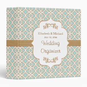 Classeur Bleu de coquille d'oeuf et wedding planner de