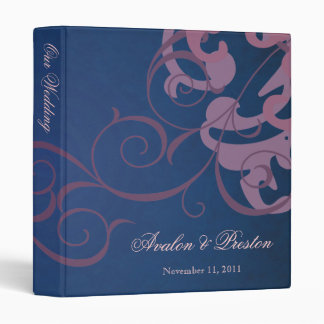 Classeur bleu de mariage de rouleau rose Nobel