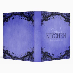 Classeur bleu de recette de dentelle