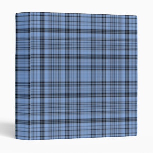Classeur bleu et gris de bleuet de plaid
