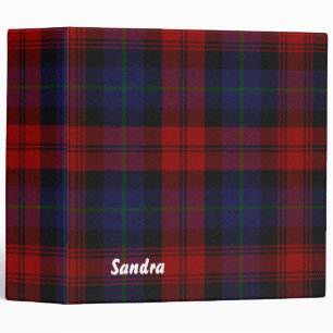 Classeur bleu et rouge coloré de plaid de
