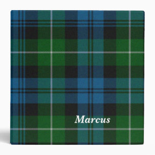 Classeur bleu et vert coloré de plaid de Lamont