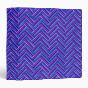 Classeur Bleu et violet rayures double tissage