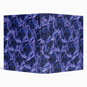 Classeur bleu-foncé de roses