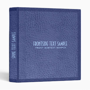 Classeur Bleu foncé Vintage Faux cuir
