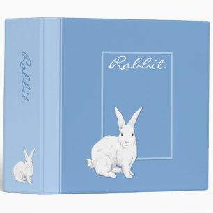 Classeur bleu lapin