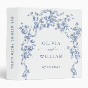 Classeur Bleu Ornate Grace Victorian album photo Mariage