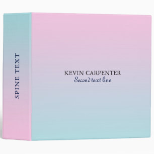 Classeur Bleu pastel à rose simple ombre