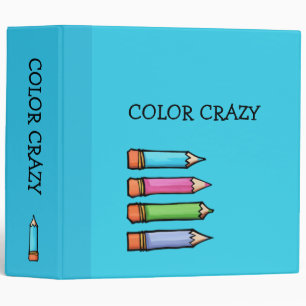 Classeur bleu Pencils de couleur